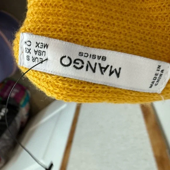 Mango Off-the-Shoulder Sweater in Mustard - Picture 3 of 3